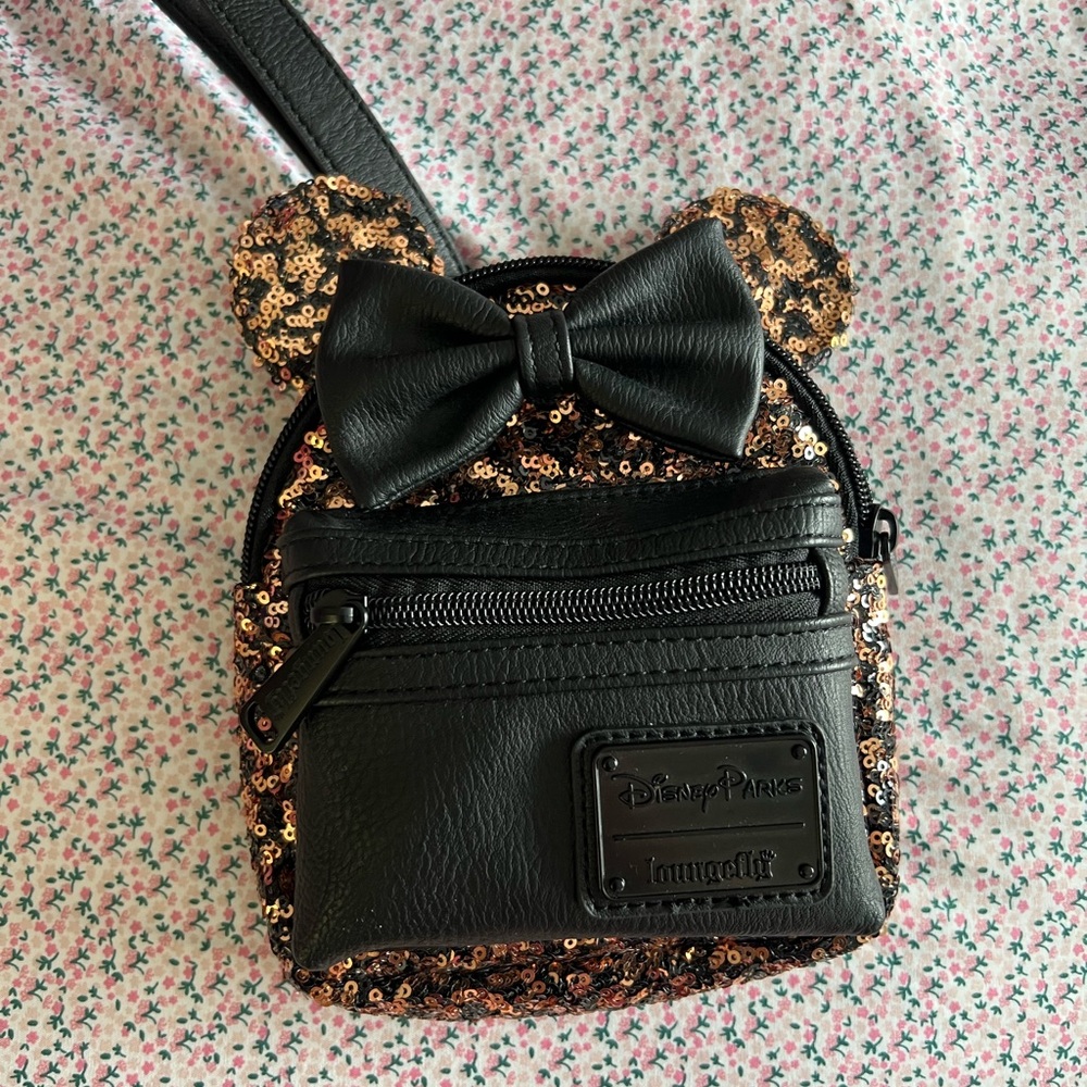 NWOT Disney Loungefly sequin mini wristlet